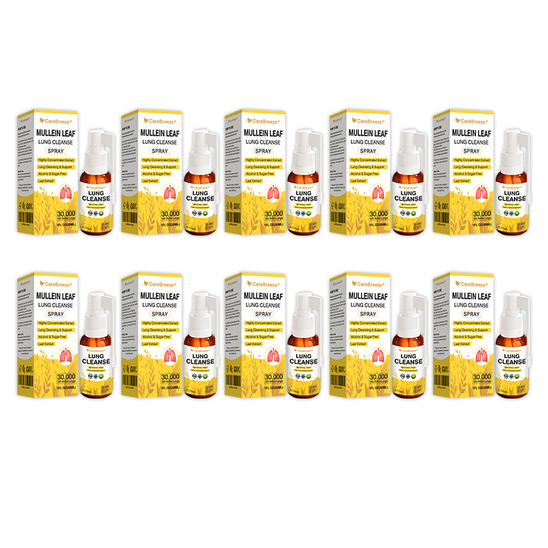 💖✅Official Store:CareBreeze® Botanical Mullein Leaf Extract Lung Cleanse Spray(💛Directly acts on COPD, asthma, chronic bronchitis (CB), respiratory infections, lung cancer, sinusitis, and other conditions💛)