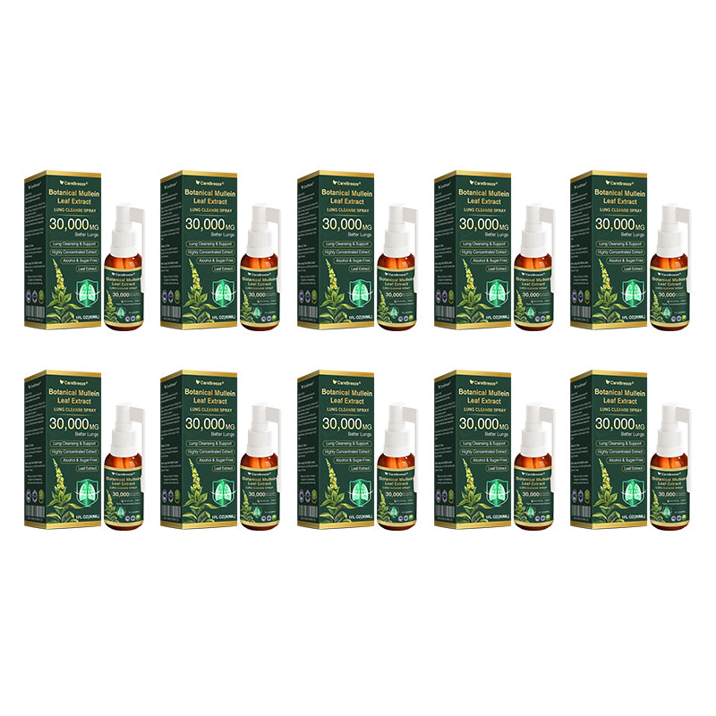 💚✅Official Store:CareBreeze® Botanical Mullein Leaf Extract Lung Cleanse Spray(👨⚕️Directly acts on COPD, asthma, chronic bronchitis (CB), respiratory infections, lung cancer, sinusitis, and other conditions)