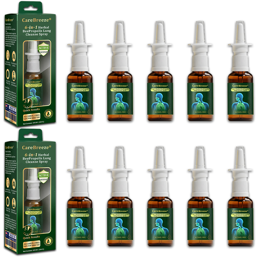 ✅✅🇦🇺 Official Store:CareBreeze® 6-in-1 Herbal BeePropolis Lung Cleanse Spray🐝(⚡Fast Relief 🫁Long-Lasting Benefits)