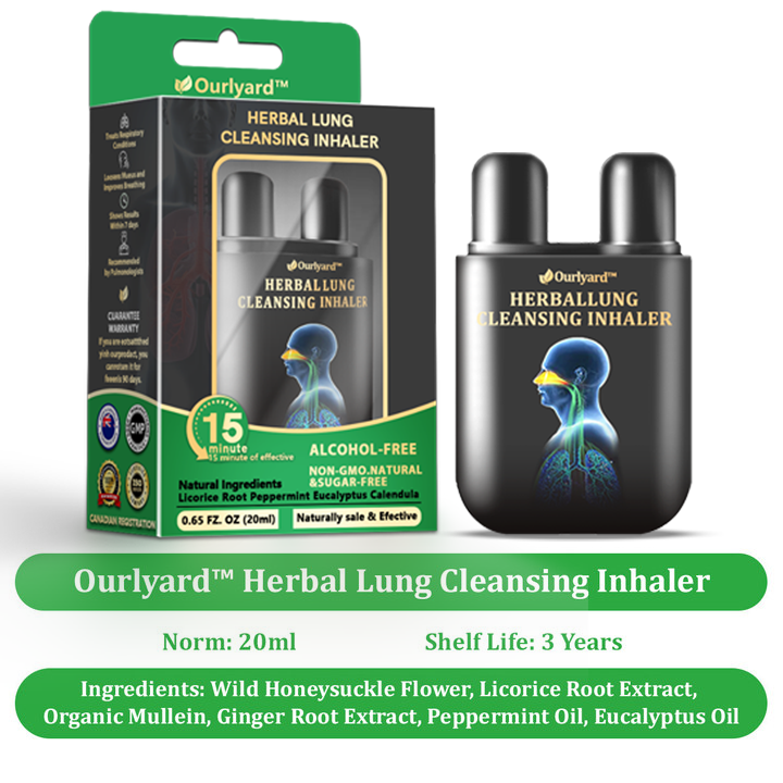 ✅🦘Official Store:Ourlyard™ Herbal Lung Cleansing Inhaler (💝 Cough, wheezing, shortness of breath, sputum, stuffy nose, bronchitis, bronchitis, allergy symptoms, lung discomfort💝)