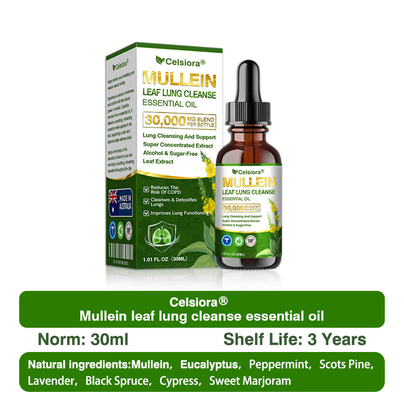 💝✅𝐀𝐔 𝐎𝐟𝐟𝐢𝐜𝐢𝐚𝐥 𝐒𝐭𝐨𝐫𝐞|𝐂𝐞𝐥𝐬𝐢𝐨𝐫𝐚® 𝐎𝐫𝐠𝐚𝐧𝐢𝐜 𝐌𝐮𝐥𝐥𝐞𝐢𝐧 𝐋𝐞𝐚𝐟 𝐋𝐮𝐧𝐠 𝐂𝐥𝐞𝐚𝐧𝐬𝐞 𝐄𝐬𝐬𝐞𝐧𝐭𝐢𝐚𝐥 𝐎𝐢𝐥 (💖Cough, wheezing, shortness of breath, sputum, stuffy nose, bronchitis, bronchitis, allergy symptoms, lung discomfort💝)