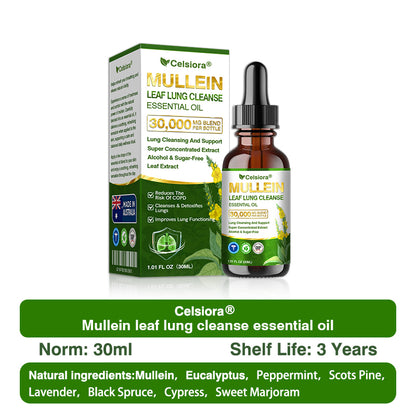💝✅𝐀𝐔 𝐎𝐟𝐟𝐢𝐜𝐢𝐚𝐥 𝐒𝐭𝐨𝐫𝐞|𝐂𝐞𝐥𝐬𝐢𝐨𝐫𝐚® 𝐎𝐫𝐠𝐚𝐧𝐢𝐜 𝐌𝐮𝐥𝐥𝐞𝐢𝐧 𝐋𝐞𝐚𝐟 𝐋𝐮𝐧𝐠 𝐂𝐥𝐞𝐚𝐧𝐬𝐞 𝐄𝐬𝐬𝐞𝐧𝐭𝐢𝐚𝐥 𝐎𝐢𝐥 (💖Cough, wheezing, shortness of breath, sputum, stuffy nose, bronchitis, bronchitis, allergy symptoms, lung discomfort💝)