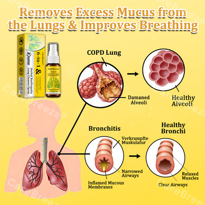 UP|🐝 Official Store:CareBreeze® 6-in-1 Herbal BeePropolis Lung Cleanse Spray