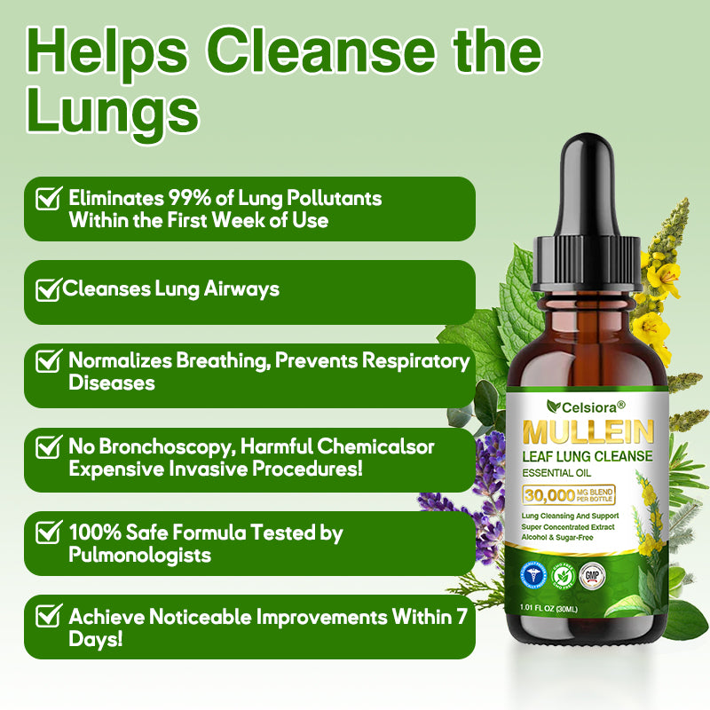 💝✅𝐀𝐔 𝐎𝐟𝐟𝐢𝐜𝐢𝐚𝐥 𝐒𝐭𝐨𝐫𝐞|𝐂𝐞𝐥𝐬𝐢𝐨𝐫𝐚® 𝐎𝐫𝐠𝐚𝐧𝐢𝐜 𝐌𝐮𝐥𝐥𝐞𝐢𝐧 𝐋𝐞𝐚𝐟 𝐋𝐮𝐧𝐠 𝐂𝐥𝐞𝐚𝐧𝐬𝐞 𝐄𝐬𝐬𝐞𝐧𝐭𝐢𝐚𝐥 𝐎𝐢𝐥 (💖Cough, wheezing, shortness of breath, sputum, stuffy nose, bronchitis, bronchitis, allergy symptoms, lung discomfort💝)