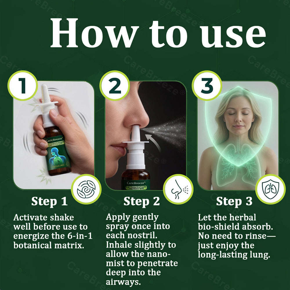 ✅✅🇦🇺 Official Store:CareBreeze® 6-in-1 Herbal BeePropolis Lung Cleanse Spray🐝(⚡Fast Relief 🫁Long-Lasting Benefits)
