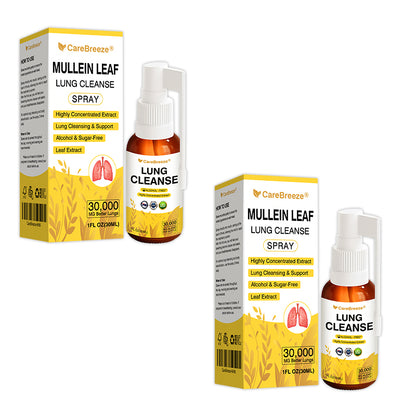 💖✅Official Store:CareBreeze® Botanical Mullein Leaf Extract Lung Cleanse Spray（💛Directly acts on COPD, asthma, chronic bronchitis (CB), respiratory infections, lung cancer, sinusitis, and other conditions💛）