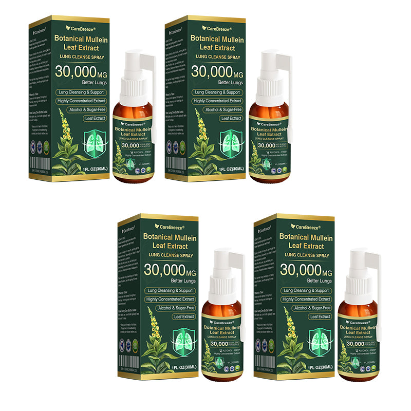 💗✅AU Official Store:CareBreeze® Botanical Mullein Leaf Extract Lung Cleanse Spray（👨‍⚕️Directly acts on COPD, asthma, chronic bronchitis (CB), respiratory infections, lung cancer, sinusitis, and other conditions）
