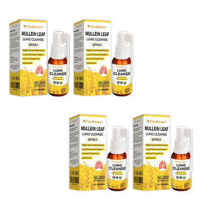 💖✅Official Store:CareBreeze® Botanical Mullein Leaf Extract Lung Cleanse Spray（💛Directly acts on COPD, asthma, chronic bronchitis (CB), respiratory infections, lung cancer, sinusitis, and other conditions💛）