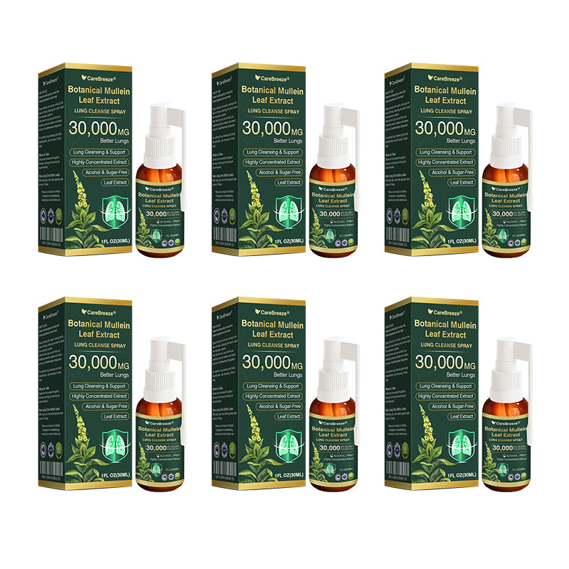 💚✅Official Store:CareBreeze® Botanical Mullein Leaf Extract Lung Cleanse Spray（👨‍⚕️Directly acts on COPD, asthma, chronic bronchitis (CB), respiratory infections, lung cancer, sinusitis, and other conditions）