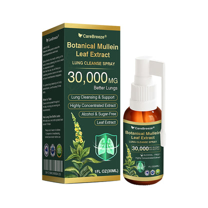 💗✅AU Official Store:CareBreeze® Botanical Mullein Leaf Extract Lung Cleanse Spray（👨‍⚕️Directly acts on COPD, asthma, chronic bronchitis (CB), respiratory infections, lung cancer, sinusitis, and other conditions）