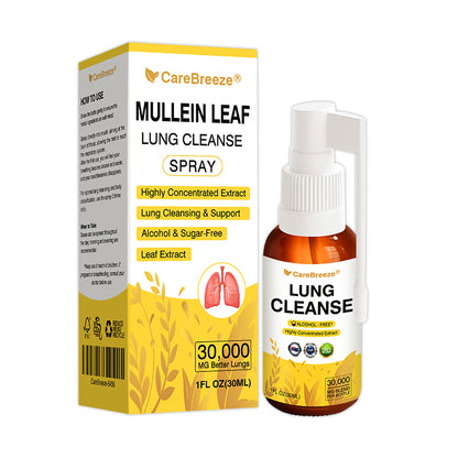 💖✅Official Store:CareBreeze® Botanical Mullein Leaf Extract Lung Cleanse Spray（💛Directly acts on COPD, asthma, chronic bronchitis (CB), respiratory infections, lung cancer, sinusitis, and other conditions💛）