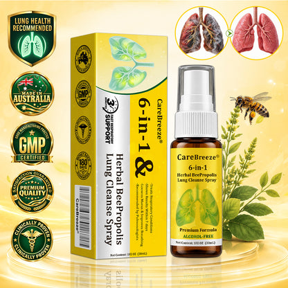 UP|🐝 Official Store:CareBreeze® 6-in-1 Herbal BeePropolis Lung Cleanse Spray