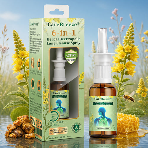 🌱🌱🇦🇺 Official Store:CareBreeze® 6-in-1 Herbal BeePropolis Lung Cleanse Spray🐝(⚡Fast Relief 🫁Long-Lasting Benefits)