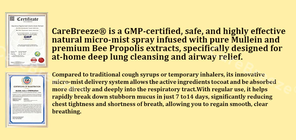 UP|🐝 Official Store:CareBreeze® 6-in-1 Herbal BeePropolis Lung Cleanse Spray
