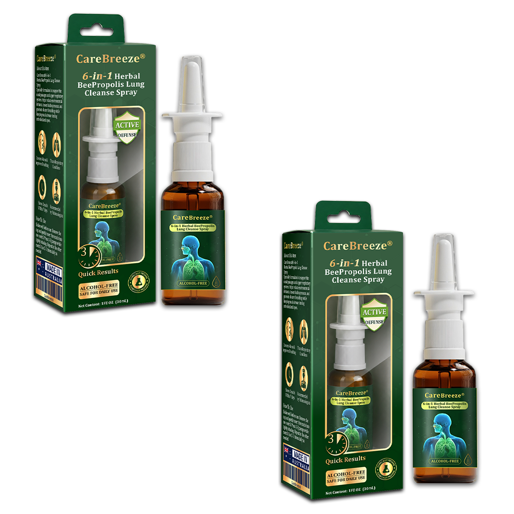 ✅✅🇦🇺 Official Store:CareBreeze® 6-in-1 Herbal BeePropolis Lung Cleanse Spray🐝(⚡Fast Relief 🫁Long-Lasting Benefits)