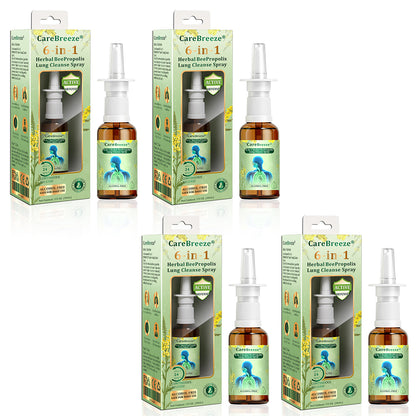 🌱🌱🇦🇺 Official Store:CareBreeze® 6-in-1 Herbal BeePropolis Lung Cleanse Spray🐝(⚡Fast Relief 🫁Long-Lasting Benefits)