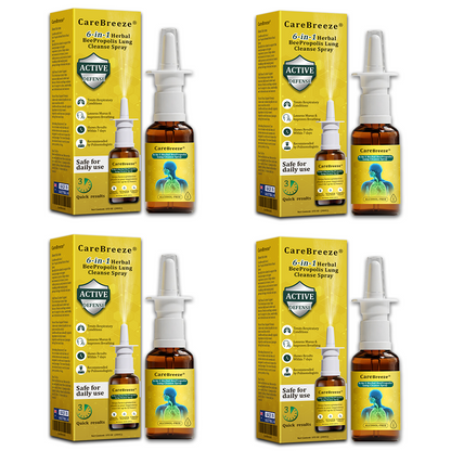 🐝✅AU Official Store:CareBreeze® 6-in-1 Herbal BeePropolis Lung Cleanse Spray（👨‍⚕️Directly acts on COPD, asthma, chronic bronchitis (CB), respiratory infections, lung cancer, sinusitis, and other conditions）