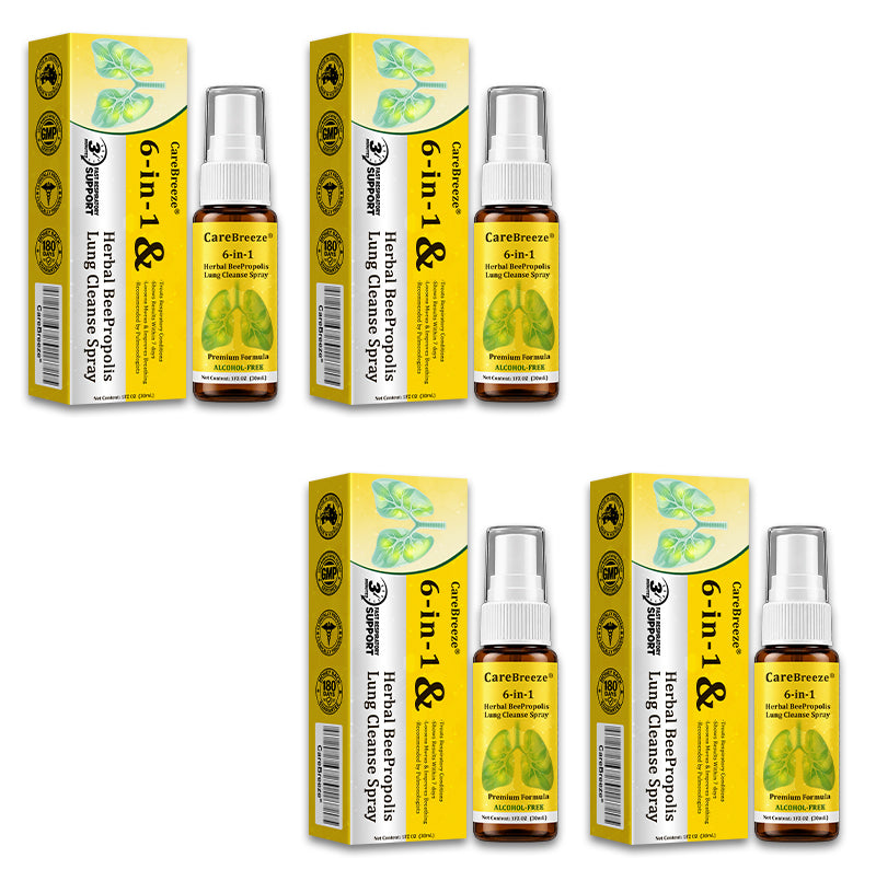 UP|🐝 Official Store:CareBreeze® 6-in-1 Herbal BeePropolis Lung Cleanse Spray