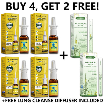🐝✅AU Official Store:CareBreeze® 6-in-1 Herbal BeePropolis Lung Cleanse Spray（👨‍⚕️Directly acts on COPD, asthma, chronic bronchitis (CB), respiratory infections, lung cancer, sinusitis, and other conditions）