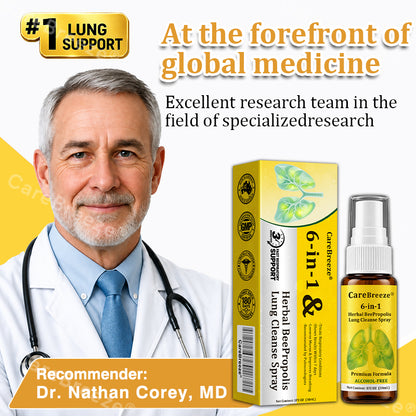 UP|🐝 Official Store:CareBreeze® 6-in-1 Herbal BeePropolis Lung Cleanse Spray