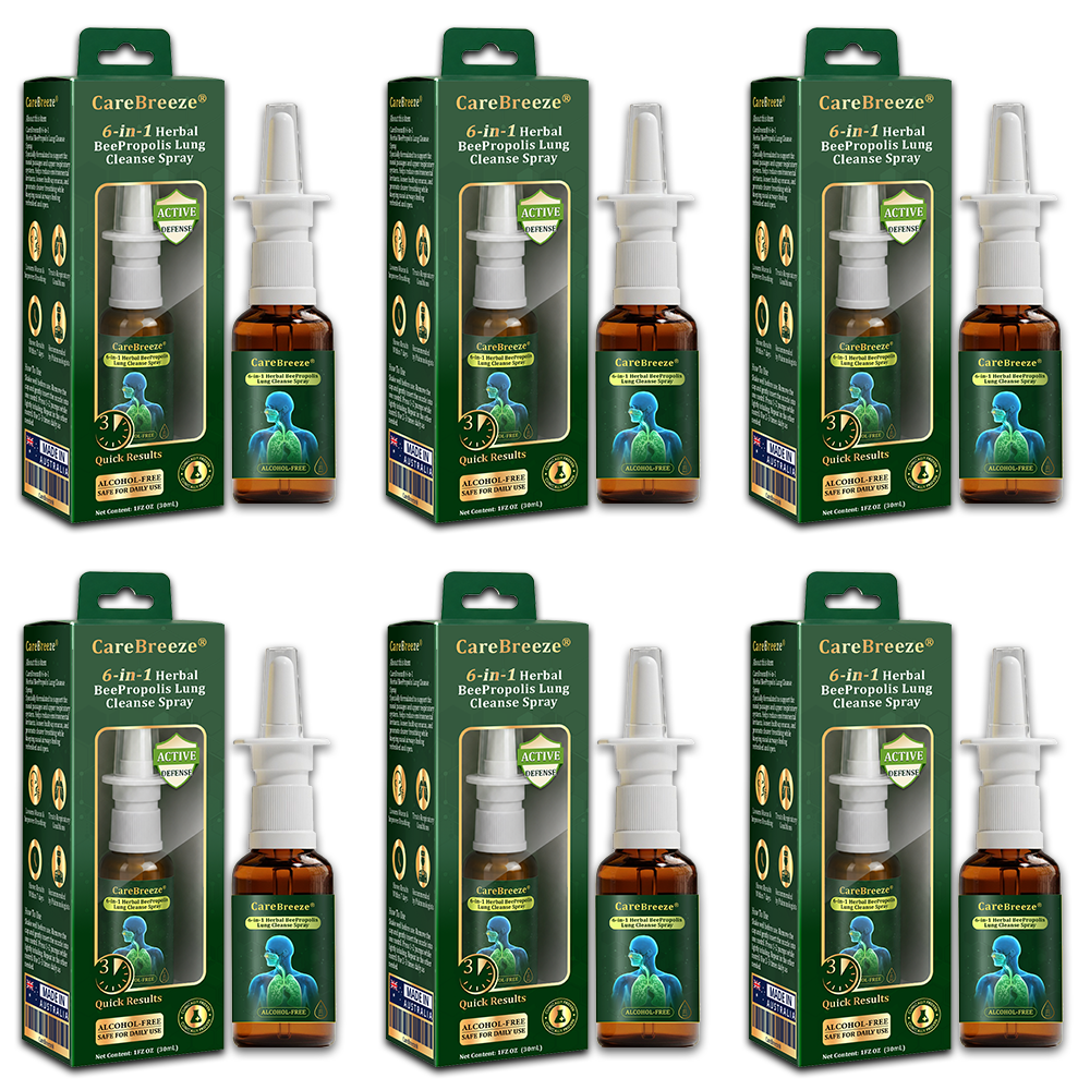 ✅✅🇦🇺 Official Store:CareBreeze® 6-in-1 Herbal BeePropolis Lung Cleanse Spray🐝(⚡Fast Relief 🫁Long-Lasting Benefits)