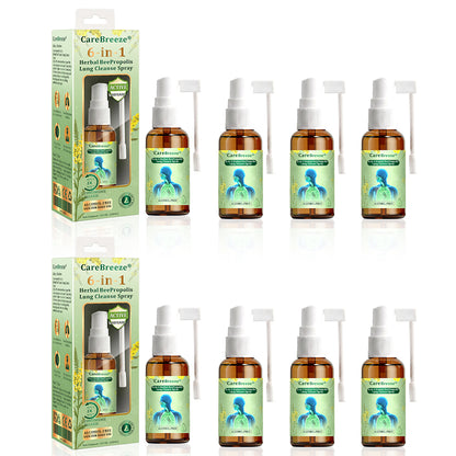🌱🫁🇦🇺 Official Store:CareBreeze® 6-in-1 Herbal BeePropolis Lung Cleanse Spray(🫁Cough, Pharyngitis, shortness of breath, sputum, stuffy nose, bronchitis, bronchitis, allergy symptoms, lung discomfort💝)