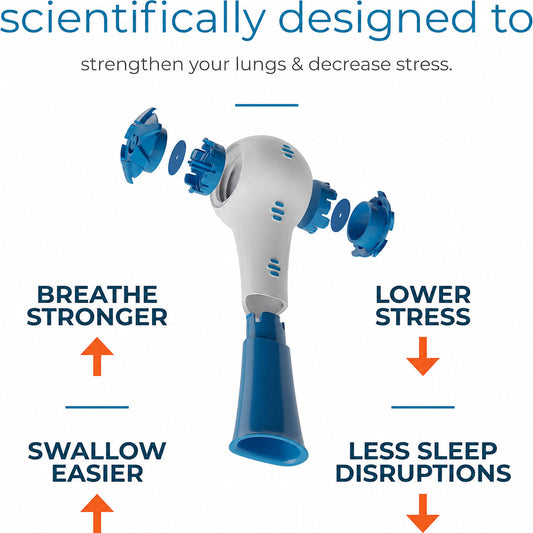 Natural Breathing Exerciser Trainer For Drug-Free Respiratory Therapy │ Breathe Easier with Stronger Lungs