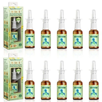 🌱🌱🇦🇺 Official Store:CareBreeze® 6-in-1 Herbal BeePropolis Lung Cleanse Spray🐝(⚡Fast Relief 🫁Long-Lasting Benefits)