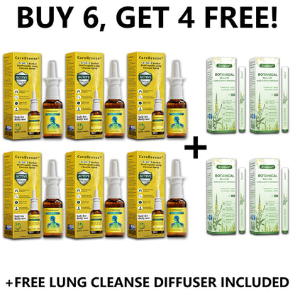 🐝✅AU Official Store:CareBreeze® 6-in-1 Herbal BeePropolis Lung Cleanse Spray（👨‍⚕️Directly acts on COPD, asthma, chronic bronchitis (CB), respiratory infections, lung cancer, sinusitis, and other conditions）