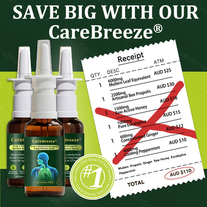 ✅✅🇦🇺 Official Store:CareBreeze® 6-in-1 Herbal BeePropolis Lung Cleanse Spray🐝(⚡Fast Relief 🫁Long-Lasting Benefits)