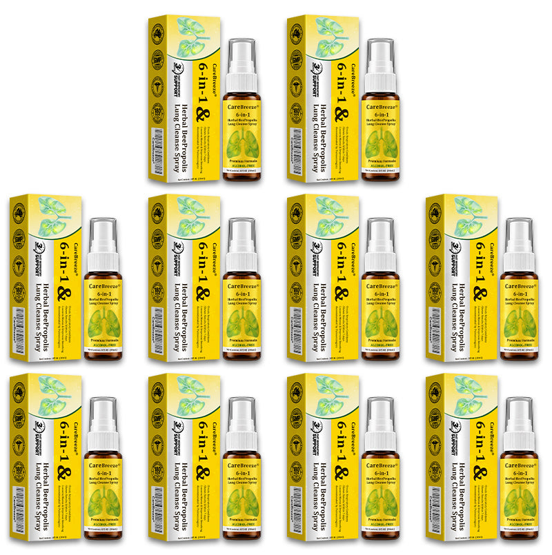 UP|🐝 Official Store:CareBreeze® 6-in-1 Herbal BeePropolis Lung Cleanse Spray