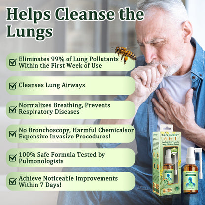 🌱🫁🇦🇺 Official Store:CareBreeze® 6-in-1 Herbal BeePropolis Lung Cleanse Spray(🫁Cough, Pharyngitis, shortness of breath, sputum, stuffy nose, bronchitis, bronchitis, allergy symptoms, lung discomfort💝)