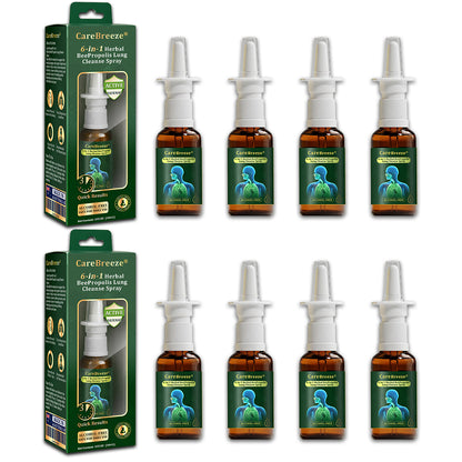 💚🇦🇺 CareBreeze® 6-in-1 Herbal BeePropolis Lung Cleanse Spray🐝(🫁Cough, Pharyngitis, shortness of breath, sputum, stuffy nose, bronchitis, bronchitis, allergy symptoms, lung discomfort💝)