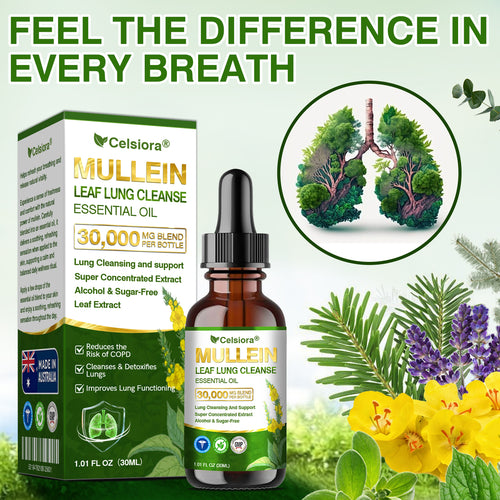 💝✅𝐀𝐔 𝐎𝐟𝐟𝐢𝐜𝐢𝐚𝐥 𝐒𝐭𝐨𝐫𝐞|𝐂𝐞𝐥𝐬𝐢𝐨𝐫𝐚® 𝐎𝐫𝐠𝐚𝐧𝐢𝐜 𝐌𝐮𝐥𝐥𝐞𝐢𝐧 𝐋𝐞𝐚𝐟 𝐋𝐮𝐧𝐠 𝐂𝐥𝐞𝐚𝐧𝐬𝐞 𝐄𝐬𝐬𝐞𝐧𝐭𝐢𝐚𝐥 𝐎𝐢𝐥 (💖Cough, wheezing, shortness of breath, sputum, stuffy nose, bronchitis, bronchitis, allergy symptoms, lung discomfort💝)